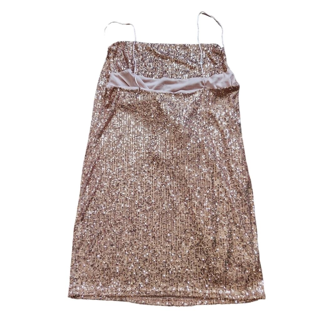 Topshop gold sequin bodycon dress size 12 - Picture 3 of 5